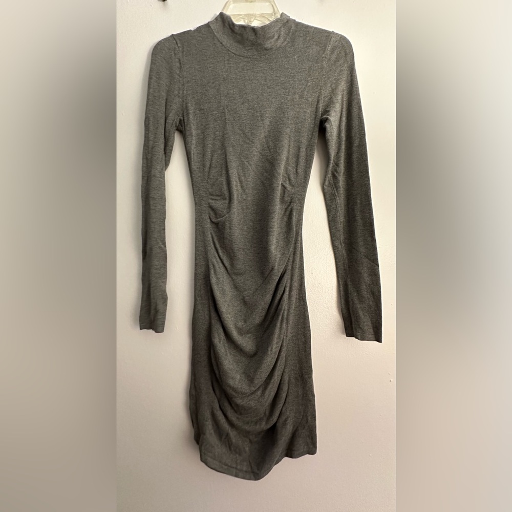 Express gray sweater bodycon dress